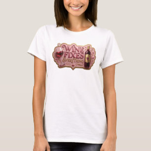 Klassieke Goud WIJN LOST ALLES Op T-shirt