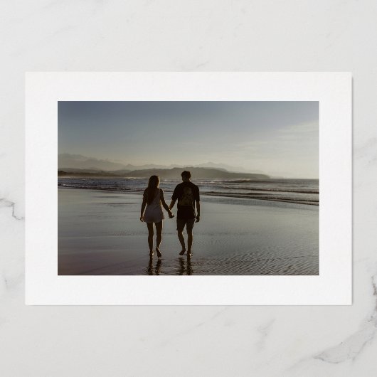 klassieke goudbruiloft met uitzondering van de dat folie uitnodiging (Achterkant)