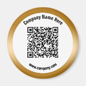 Klassieke Gouden Aangepaste QR-code & Website Prom Magneet (Voorkant)