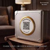 Klassieke Gouden Aangepaste QR-code & Website Prom Magneet