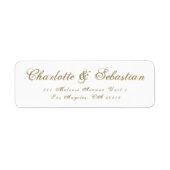 Klassieke gouden aangepaste script elegant chic We Etiket (Voorkant)