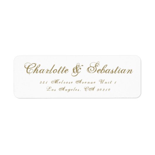Klassieke gouden aangepaste script elegant chic We Etiket (Voorkant)