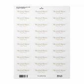 Klassieke gouden aangepaste script elegant chic We Etiket (Full Sheet)
