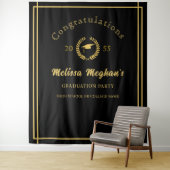 Klassieke Gouden Baret Lauwerkrans Afstudeerfeest  Wandkleed (In situ)