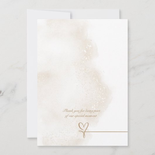 Klassieke Gouden Bloemen Elegante Chic Wedding Kaart (Achterkant)