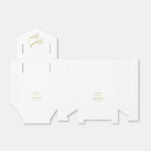 Klassieke gouden blokweddenschap Hartelijk dank vo Bedankdoosjes (Uitgevouwen)