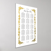 klassieke gouden botanicals Trouwtafel Zitplan Folie Afdrukken (Laagn)