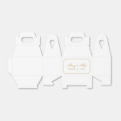 Klassieke gouden bruiloft gunst bedankdoosjes (Uitgevouwen)