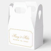 Klassieke gouden bruiloft gunst bedankdoosjes (Geopend)