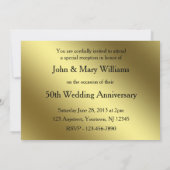 Klassieke Gouden Bruiloft Uitnodiging 5x7 (Achterkant)