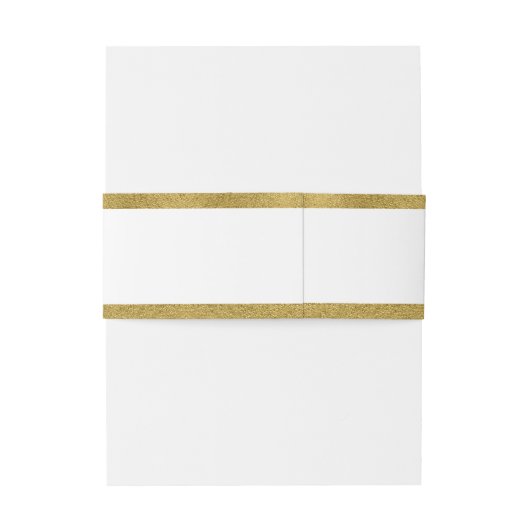 Klassieke Gouden Crest Bruiloft Uitnodiging Belly  Uitnodigingen Wikkel (Achterkant Voorbeeld)