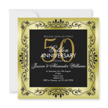 Klassieke gouden decoratieve lijst 50ste huwelijks