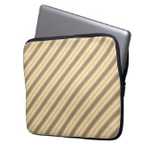 Klassieke Gouden Diagonale Streep Elektronicatas Laptop Sleeve (Voorkant Links)