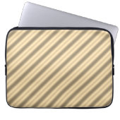 Klassieke Gouden Diagonale Streep Elektronicatas Laptop Sleeve (Voorkant)