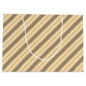 Klassieke Gouden Diagonale Streep Gift Bag Groot Cadeauzakje (Achterkant)