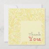 Klassieke gouden elegant Floral Bedankkaart (Voorkant)