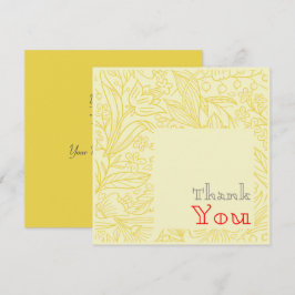 Klassieke gouden elegant Floral Bedankkaart