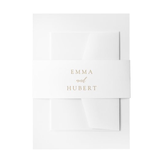 Klassieke Gouden Elegante Bruiloft Uitnodigingen Wikkel (Voorkant Voorbeeld)