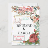 Klassieke gouden folie bruiloft uitnodiging | form (Voorkant)