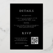 Klassieke Gouden Folie Kalligrafie Alles in Een Hu Folie Uitnodiging (Achterkant)