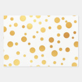 Klassieke gouden geaccentueerde zwart-witte polka  inpakpapier vel (Voorkant 3)