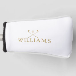 Klassieke gouden gepersonaliseerde naamgolfclubs golfheadcover