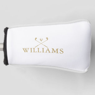 Klassieke gouden gepersonaliseerde naamgolfclubs golfheadcover