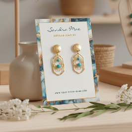 Klassieke Gouden Glitter Marmer Sieraden Displayka Visitekaartje