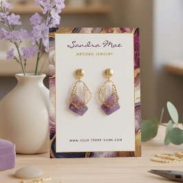 Klassieke Gouden Glitter Marmer Sieraden Displayka Visitekaartje