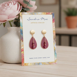 Klassieke Gouden Glitter Marmer Sieraden Displayka Visitekaartje