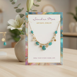 Klassieke Gouden Glitter Marmer Sieraden Displayka Visitekaartje
