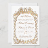 Klassieke gouden grens islamitische Mehndi ceremon Kaart (Voorkant)