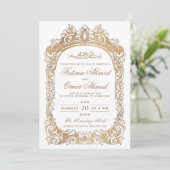 Klassieke gouden grens Witte islamitische islamiti Kaart (Staand voorkant)