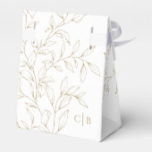 Klassieke Gouden Groen Bruiloft Dank u Bedankdoosjes (Achterkant)