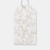 Klassieke Gouden Groen Bruiloft Dank u Cadeaulabel (Achterkant)