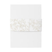 Klassieke Gouden Groen Bruiloft Uitnodigingen Wikkel (Achterkant Voorbeeld)