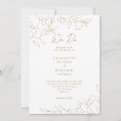 Klassieke Gouden Groen Bruiloft We Do Foto Kaart (Voorkant)