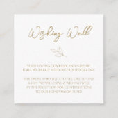 Klassieke Gouden Groen Bruiloft Wishing Well Informatiekaartje (Voorkant)