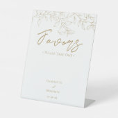 Klassieke Gouden Groen Huwelijksgunsten Reclamebord Met Voetstuk (Voorkant)