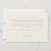 Klassieke Gouden Horizontale Romantische Foto Brui Bedankkaart (Achterkant)