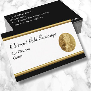 Klassieke gouden investeringsmoderne visitekaartje