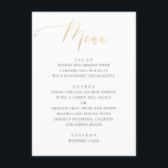 Klassieke gouden kalligrafie | Elegante formele br Menu<br><div class="desc">Cadeau uw dinerkeuzes in elegante eenvoud met deze officiële trouwmenukaart. Met luxe gouden stijl script en klassieke serif tekst op een witte achtergrond, het toont uw cursussen in een verfijnde lay-out. Het gedrukte gouden effect zorgt voor het uiterlijk van metaalsophisticatie zonder folie afdrukken. Volledig aanpasbaar aan uw menudetails. Perfect voor...</div>