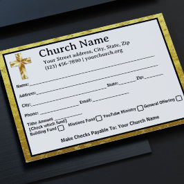 Klassieke Gouden Kerk Tiend- en Offercollectie Envelop