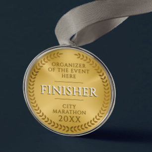 Klassieke Gouden Lawrel Finisher Sportmedaille Metalen Ornament
