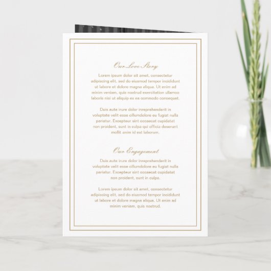 Klassieke gouden legante bruiloft (Achterkant)