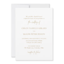 Klassieke gouden legante bruiloft