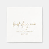 Klassieke gouden legante bruiloft servet (Voorkant)