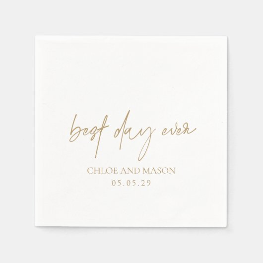 Klassieke gouden legante bruiloft servet (Voorkant)