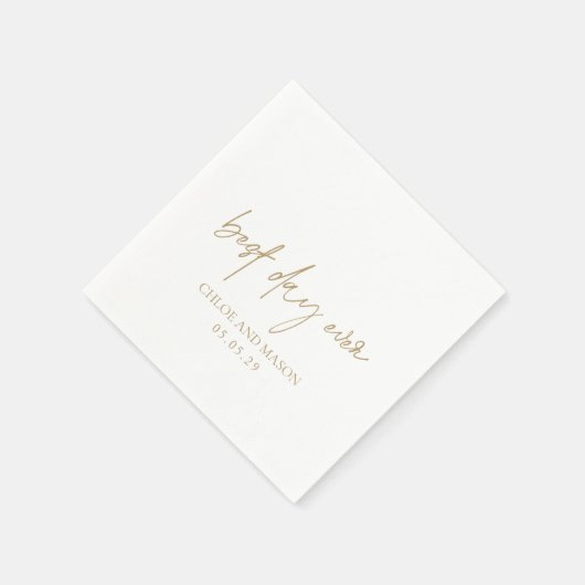 Klassieke gouden legante bruiloft servet (Hoek)