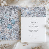 Klassieke Gouden Lelie Elegante Pastel Morris Brui Kaart